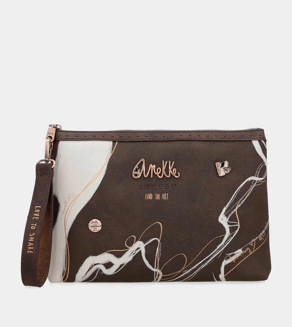 Anekke Nature Shodō Brown Clutch Handtasche | 5241-GRLWV