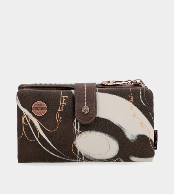 Anekke Nature Shodō Brown Rfid Flexi Brown Geldbörse | 3604-USAOT