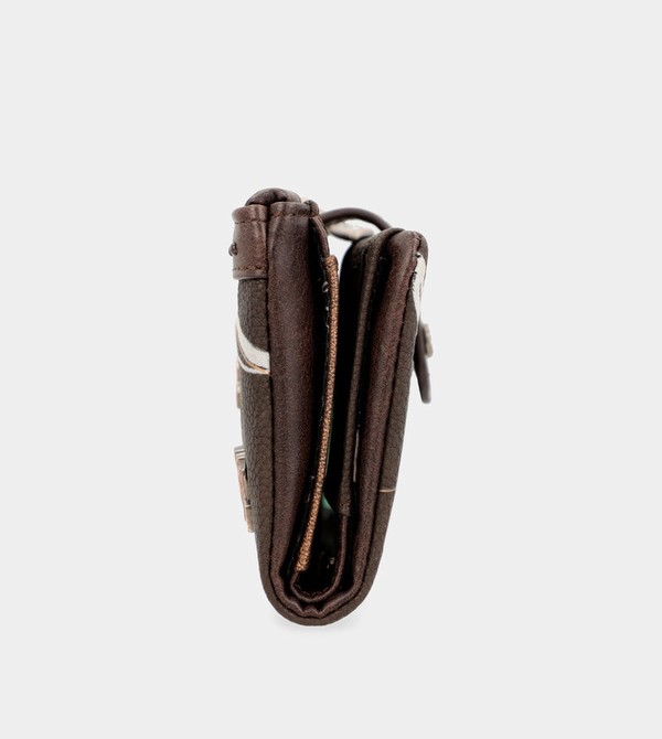 Anekke Nature Shodō Brown Rfid Flexi Brown Geldbörse | 3604-USAOT