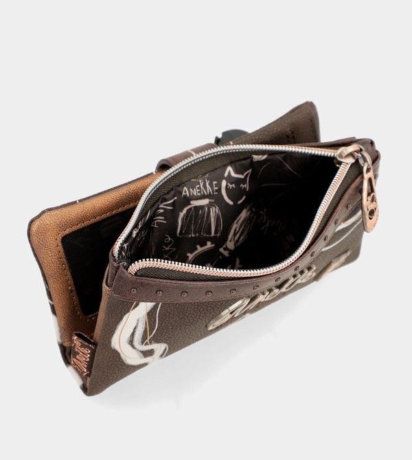 Anekke Nature Shodō Brown Rfid Flexi Brown Geldbörse | 3604-USAOT