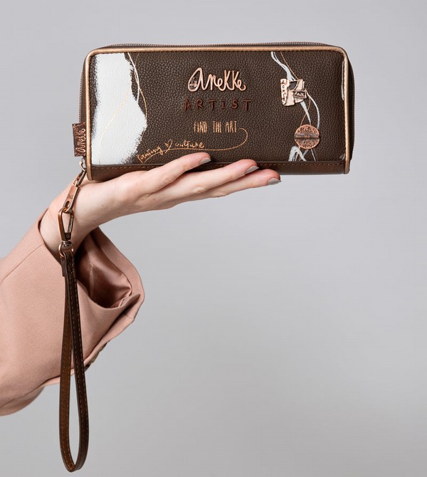 Anekke Nature Shodō Large Brown Rfid Geldbörse | 7108-VDISE