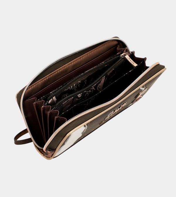 Anekke Nature Shodō Large Brown Rfid Geldbörse | 7108-VDISE