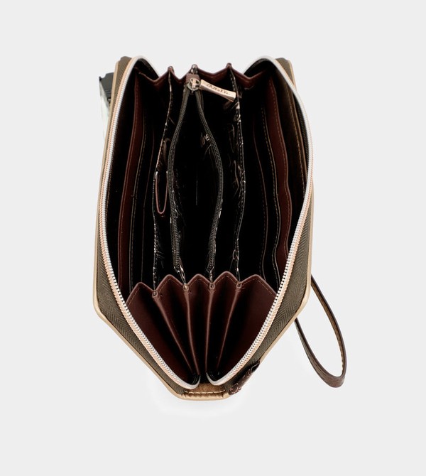 Anekke Nature Shodō Large Brown Rfid Geldbörse | 7108-VDISE
