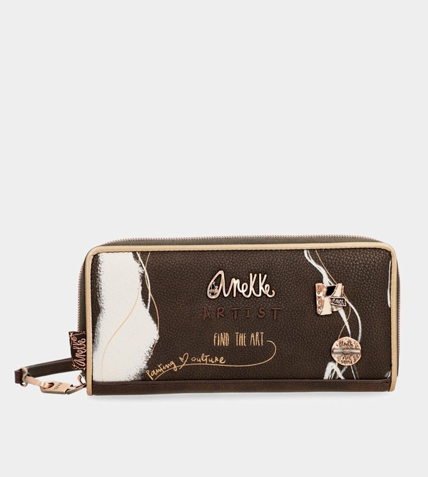 Anekke Nature Shodō Large Brown Rfid Geldbörse | 7108-VDISE
