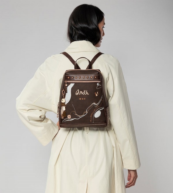 Anekke Nature Shodō Large Brown Rucksäcke | 7813-GYMQT
