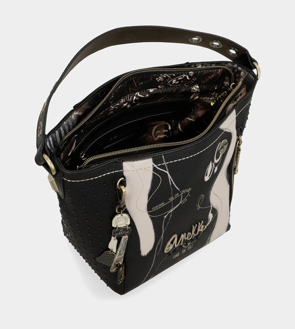 Anekke Nature Shodō Medium Black Umhängetasche | 6851-VMNUY