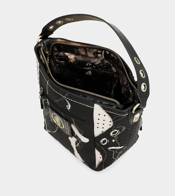 Anekke Nature Shodō Medium Black Umhängetasche | 6851-VMNUY