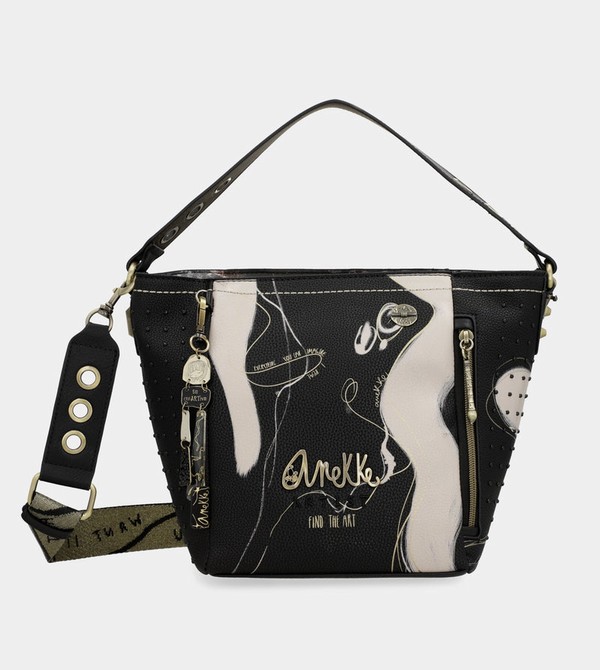 Anekke Nature Shodō Medium Black Umhängetasche | 6851-VMNUY