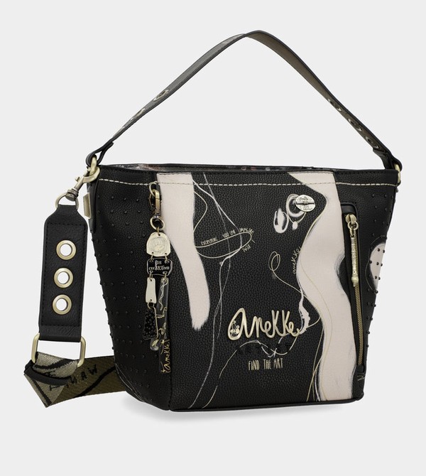 Anekke Nature Shodō Medium Black Umhängetasche | 6851-VMNUY