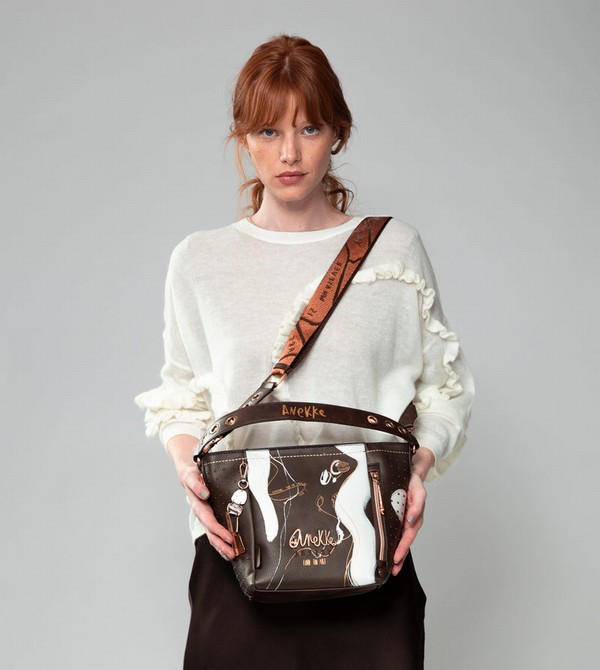 Anekke Nature Shodō Medium Brown Umhängetasche | 1483-CDVTA