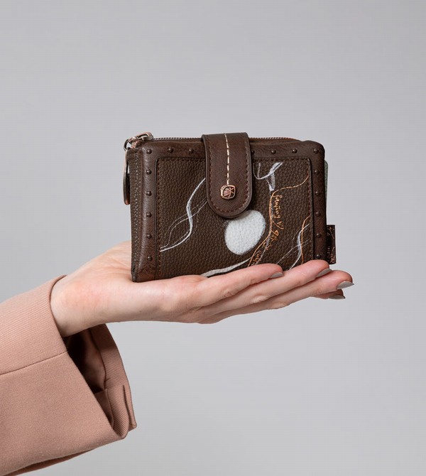 Anekke Nature Shodō Small Brown Rfid Geldbörse | 3592-PDJFG