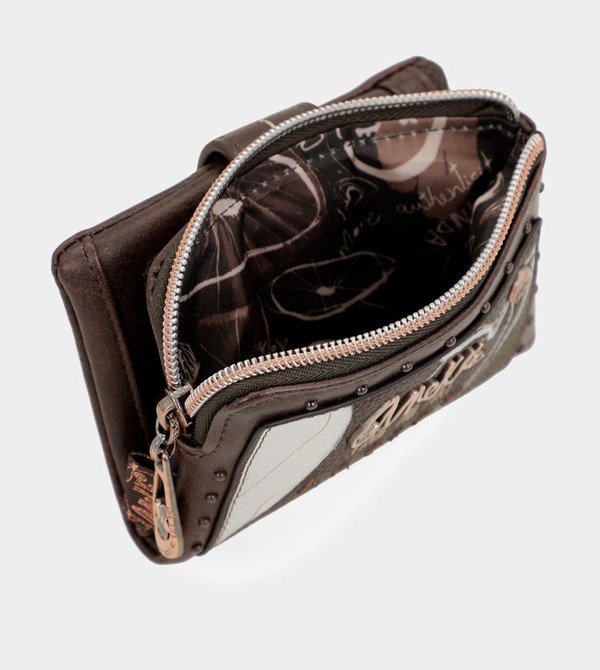 Anekke Nature Shodō Small Brown Rfid Geldbörse | 3592-PDJFG