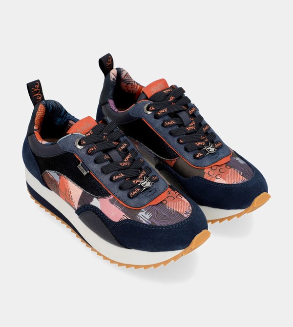 Anekke Navy Blue Palette Patterned Sports Schuhe | 3502-DHVAW