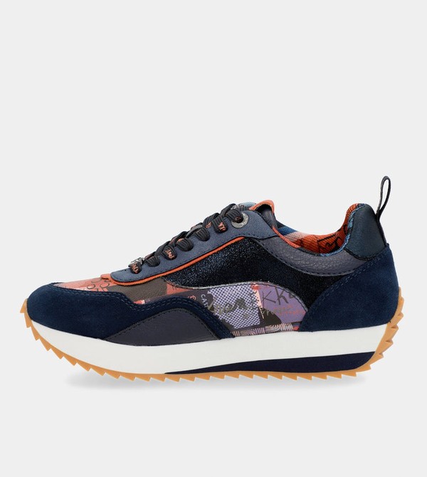 Anekke Navy Blue Palette Patterned Sports Schuhe | 3502-DHVAW