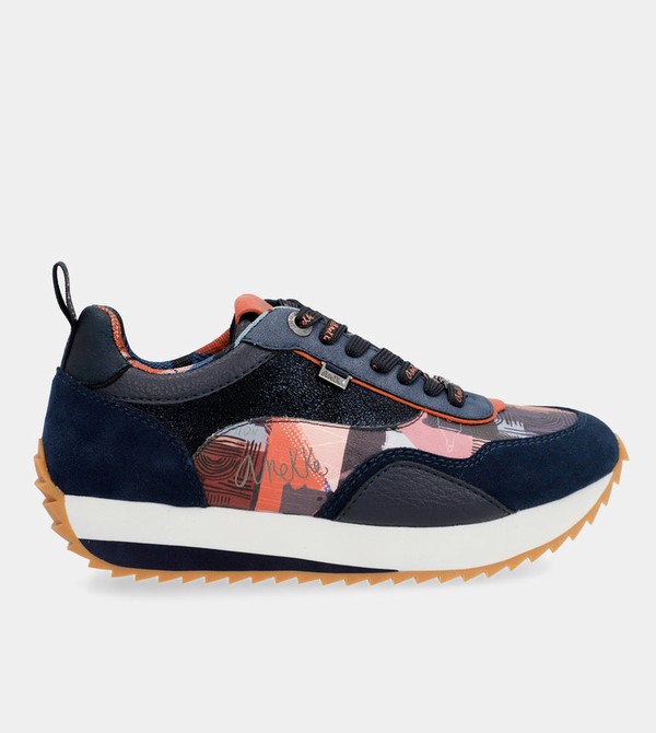 Anekke Navy Blue Palette Patterned Sports Schuhe | 3502-DHVAW