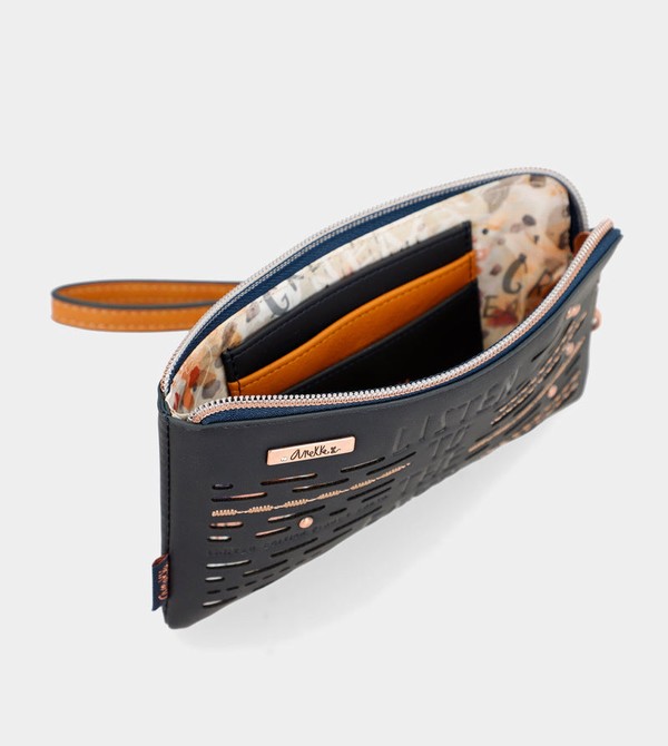 Anekke Navy Blue Rfid Nature Pachamama Geldbörse | 1208-UGRML