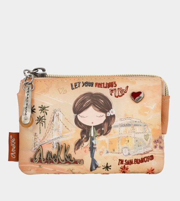 Anekke Peace & Love Camel 3-compartment Coin Geldbörse | 5261-GIBMO