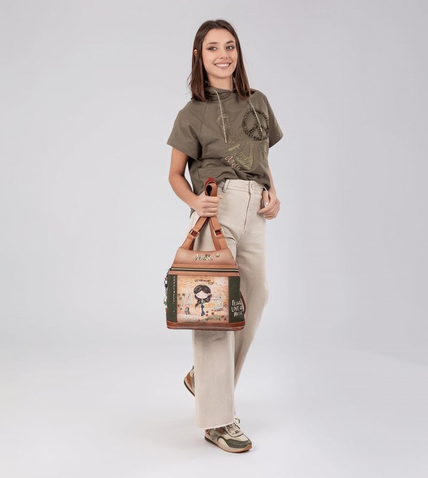 Anekke Peace & Love Camel Anti-theft Rucksäcke | 3510-KNUOE