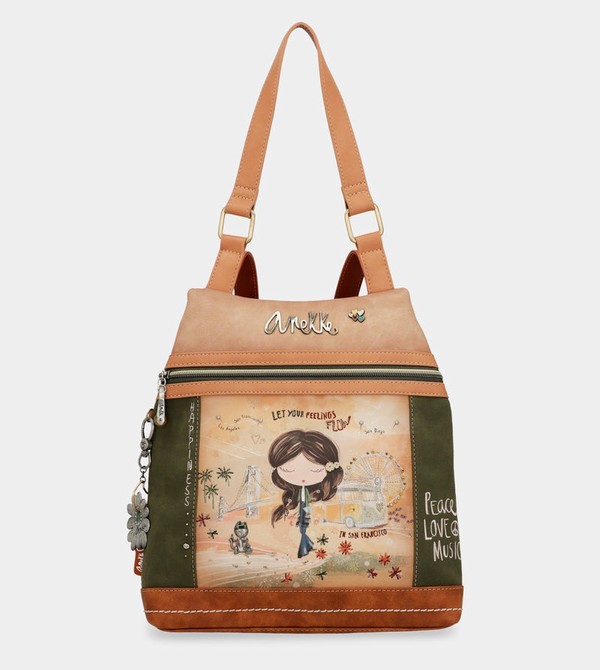 Anekke Peace & Love Camel Anti-theft Rucksäcke | 3510-KNUOE