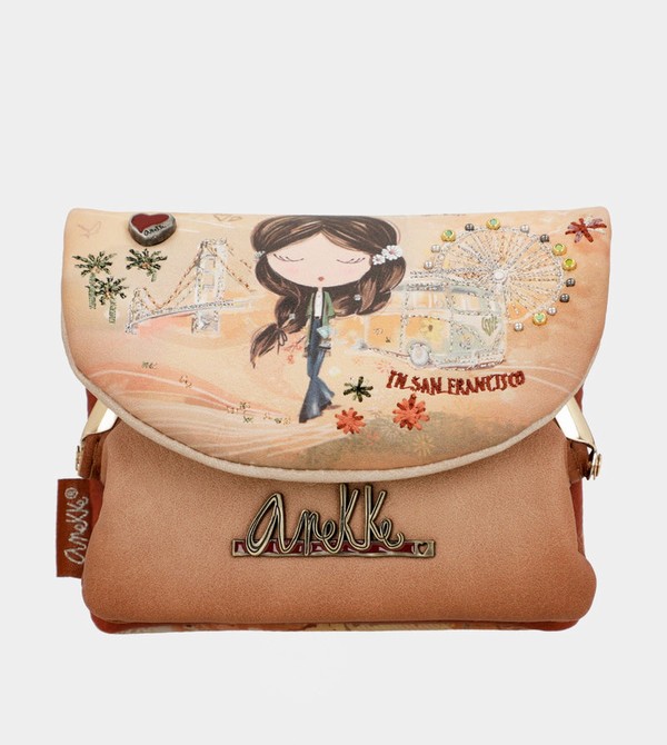 Anekke Peace & Love Camel Coin With Flap Geldbörse | 8302-RVMJN