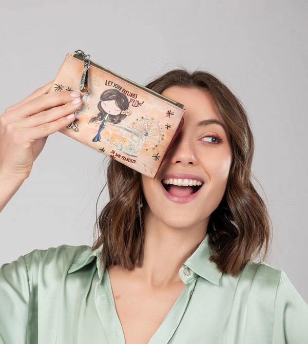 Anekke Peace & Love Camel Flexible Rfid Geldbörse | 4792-CWZMJ