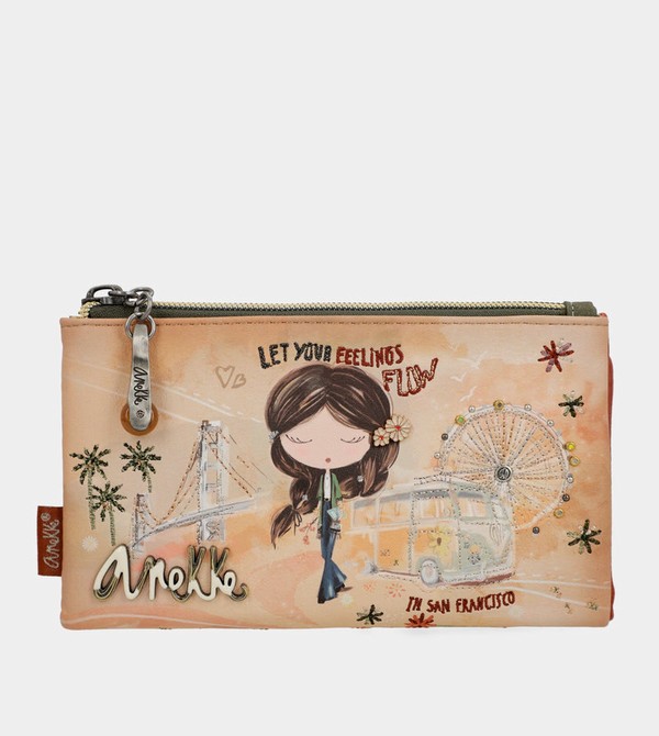 Anekke Peace & Love Camel Flexible Rfid Geldbörse | 4792-CWZMJ