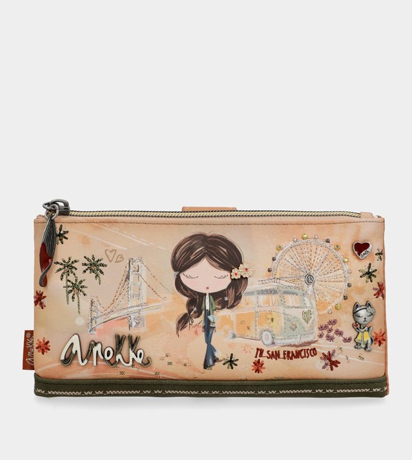 Anekke Peace & Love Camel Large Rfid Geldbörse | 5496-JLIQT