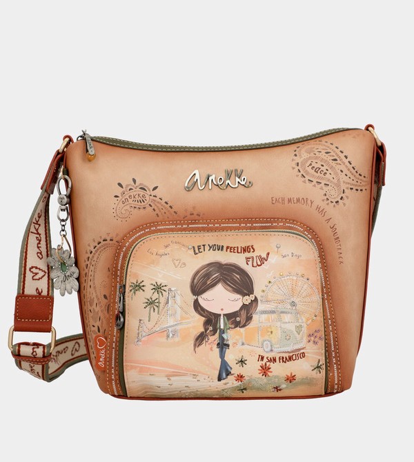 Anekke Peace & Love Camel Large Umhängetasche | 8914-GKAMT
