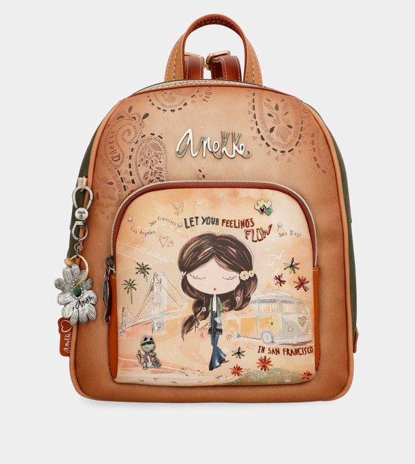Anekke Peace & Love Camel Medium Rucksäcke | 8217-TWVQD