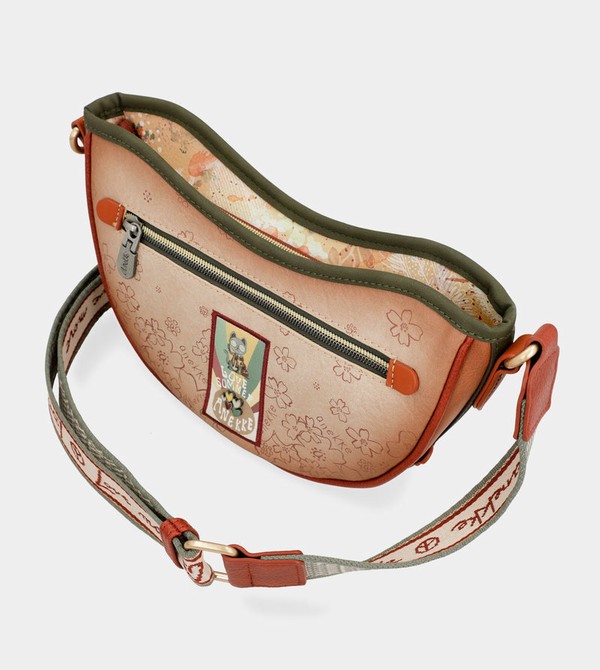 Anekke Peace & Love Camel Oval Umhängetasche | 1790-CFUBP