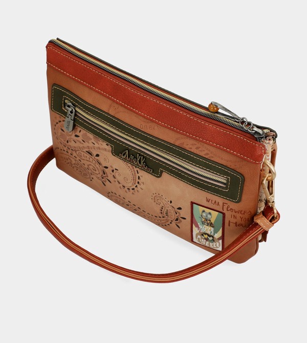 Anekke Peace & Love Camel Print Umhängetasche | 8195-DPNSJ