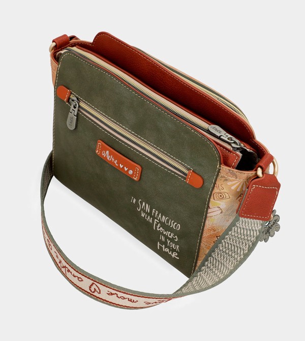 Anekke Peace & Love Camel Rectangular Umhängetasche | 4390-KFSEQ
