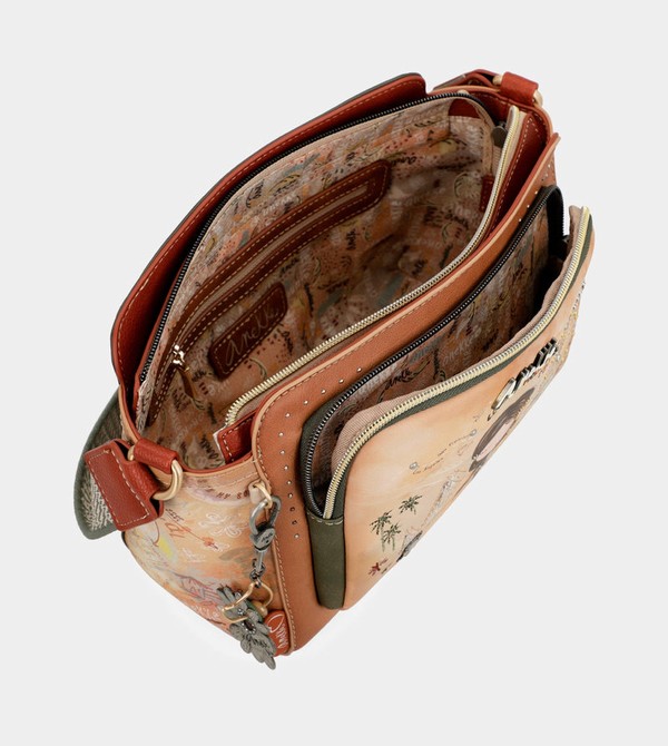 Anekke Peace & Love Camel Rectangular Umhängetasche | 4390-KFSEQ