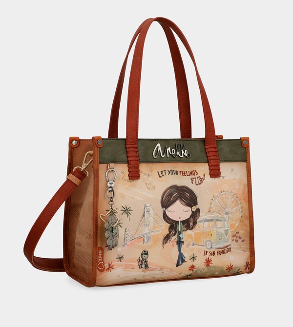 Anekke Peace & Love Camel Schultertasche | 8953-ZAFEG