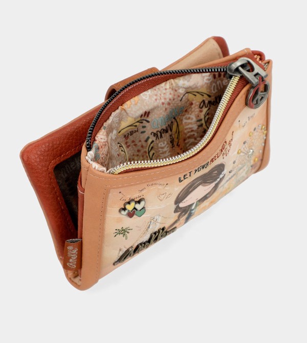 Anekke Peace & Love Camel Small Rfid Geldbörse | 5621-NEGIR