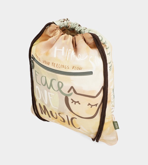 Anekke Peace & Love Fabric Drawstring Rucksäcke | 9715-GFPKB