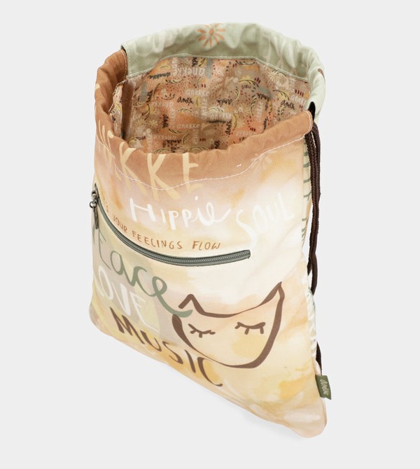 Anekke Peace & Love Fabric Drawstring Rucksäcke | 9715-GFPKB