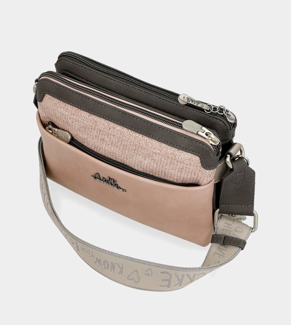 Anekke Peace & Love Pink 2-compartment Umhängetasche | 3956-ADFLW