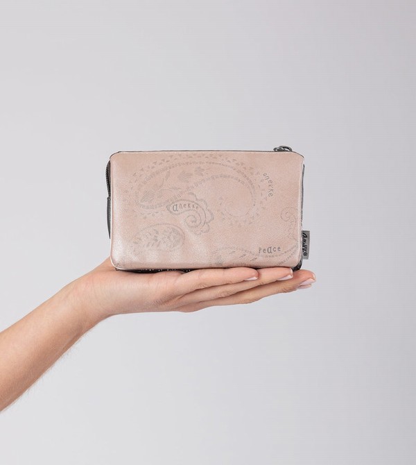 Anekke Peace & Love Pink 3-compartment Coin Geldbörse | 2710-IMFAB