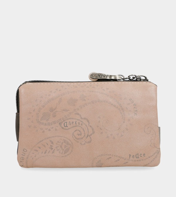 Anekke Peace & Love Pink 3-compartment Coin Geldbörse | 2710-IMFAB