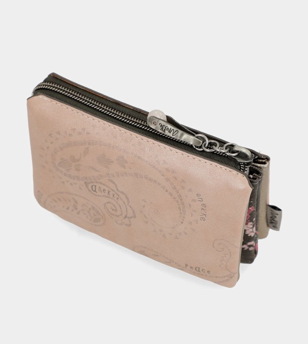 Anekke Peace & Love Pink 3-compartment Coin Geldbörse | 2710-IMFAB