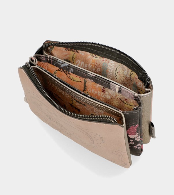 Anekke Peace & Love Pink 3-compartment Coin Geldbörse | 2710-IMFAB