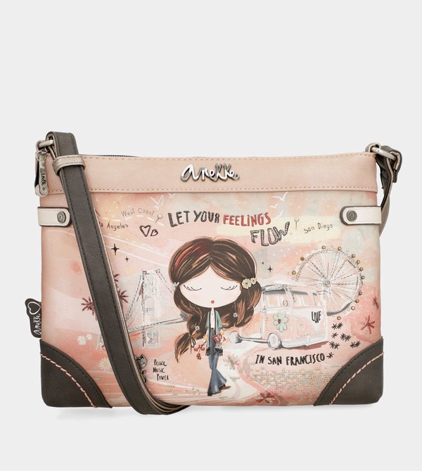 Anekke Peace & Love Pink Medium Umhängetasche | 5973-DKVCX