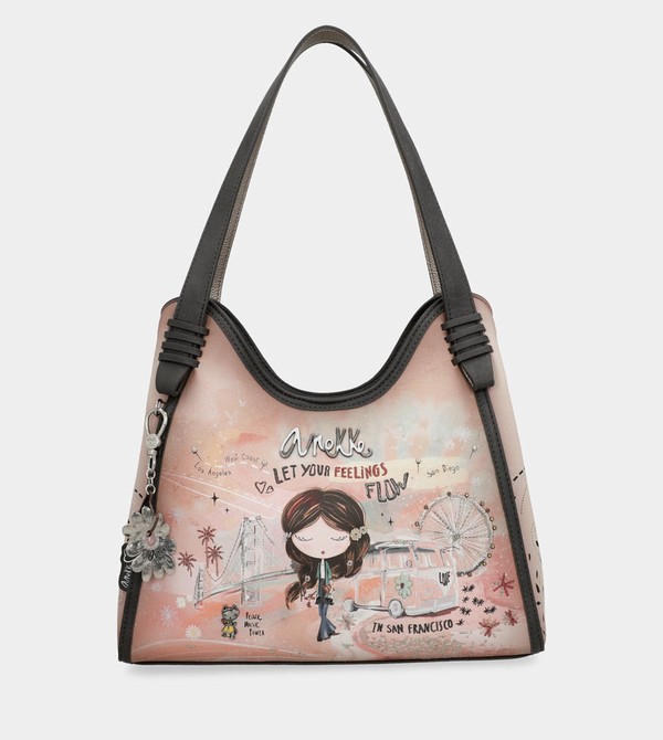 Anekke Peace & Love Pink Schultertasche | 6728-AITLY
