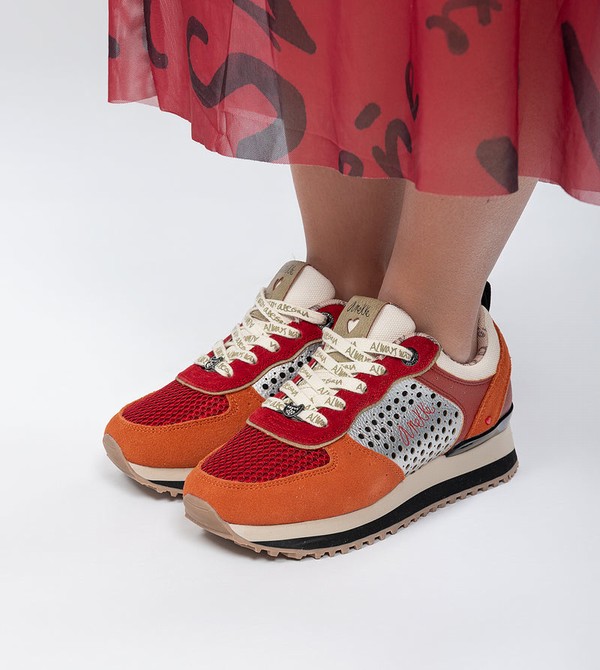Anekke Red Platform Schuhe | 9378-PYFCA