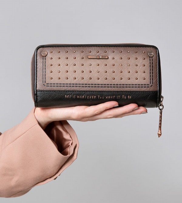 Anekke Shōen Large Black Rfid Geldbörse | 7538-ZWCYP