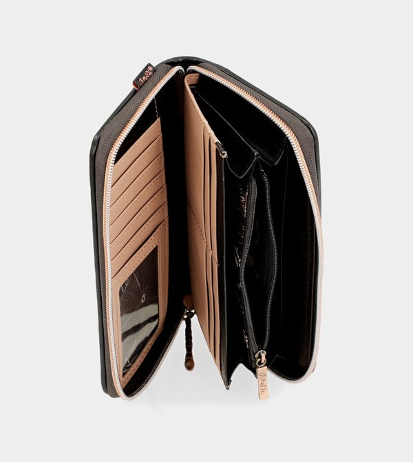 Anekke Shōen Large Black Rfid Geldbörse | 7538-ZWCYP