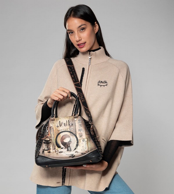 Anekke Shōen Large Black Umhängetasche | 2475-DZJNV