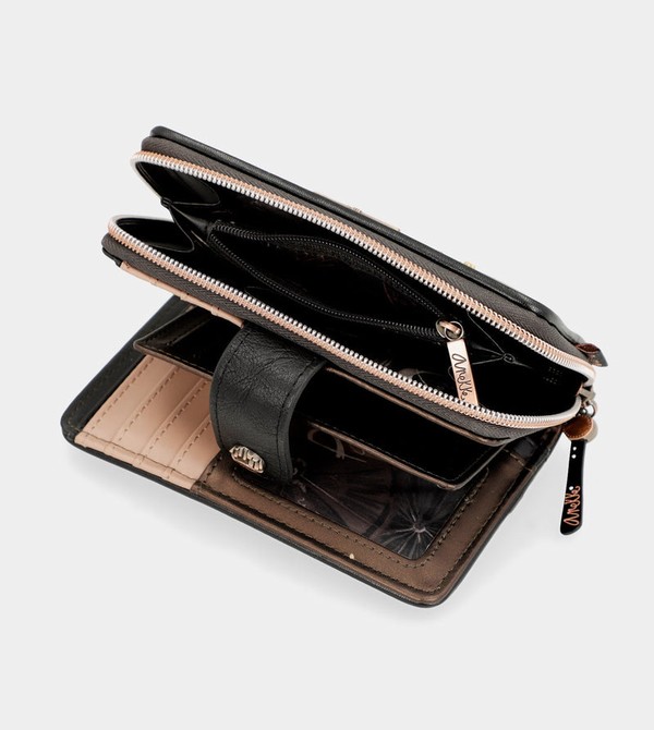 Anekke Shōen Medium Black Rfid Geldbörse | 4289-MTVLC