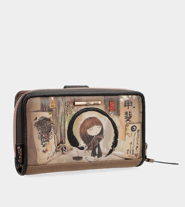 Anekke Shōen Medium Black Rfid Geldbörse | 4289-MTVLC